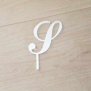 Acrylic "S" Cake Topper
